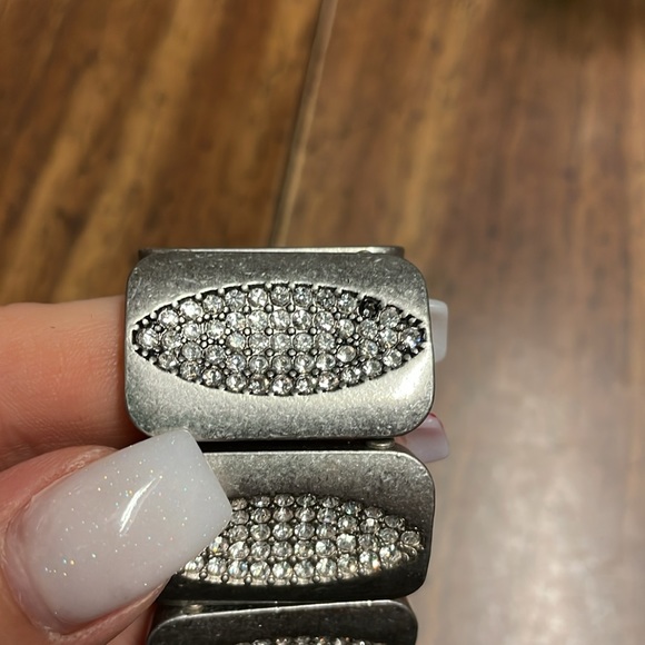 Lia Sophia Cobblestone Pave Silver Bracelet - Picture 2 of 2